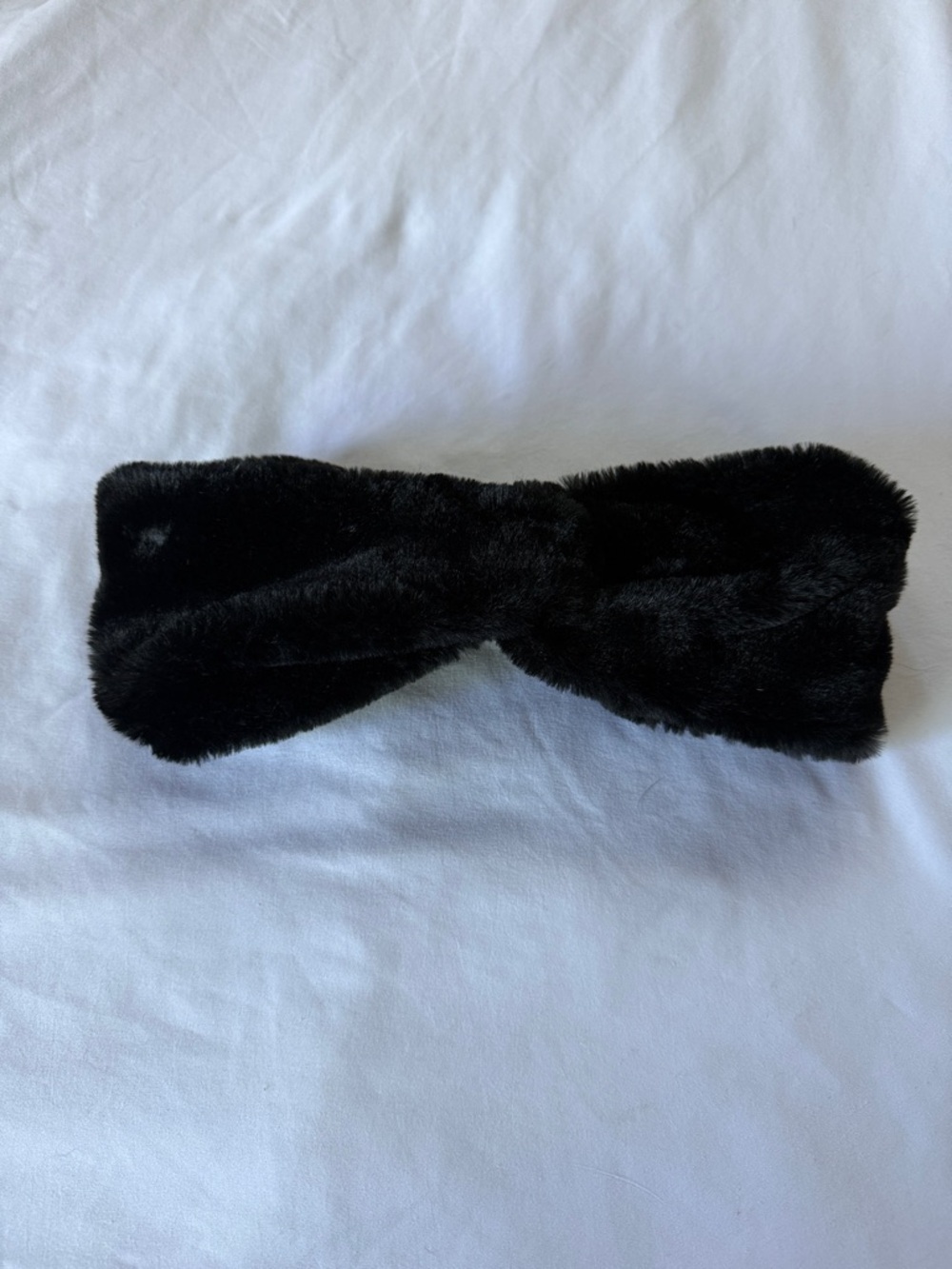Karl Lagerfeld Black Faux Fur Headband